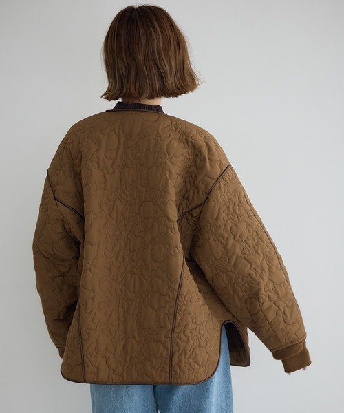 YECCA VECCA（イェッカヴェッカ）の「ニュアンス柄キルティングブルゾン（ブルゾン・レディース・ブラック/ブラウン・FREE）」の22枚目の写真