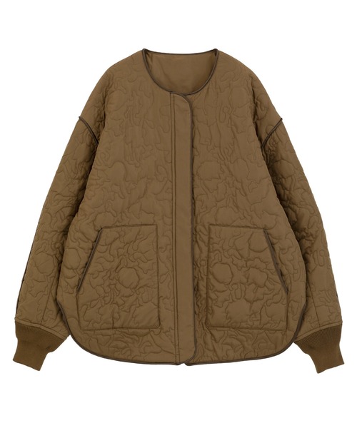 YECCA VECCA（イェッカヴェッカ）の「ニュアンス柄キルティングブルゾン（ブルゾン・レディース・ブラック/ブラウン・FREE）」の13枚目の写真