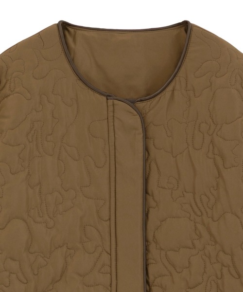 YECCA VECCA（イェッカヴェッカ）の「ニュアンス柄キルティングブルゾン（ブルゾン・レディース・ブラック/ブラウン・FREE）」の15枚目の写真