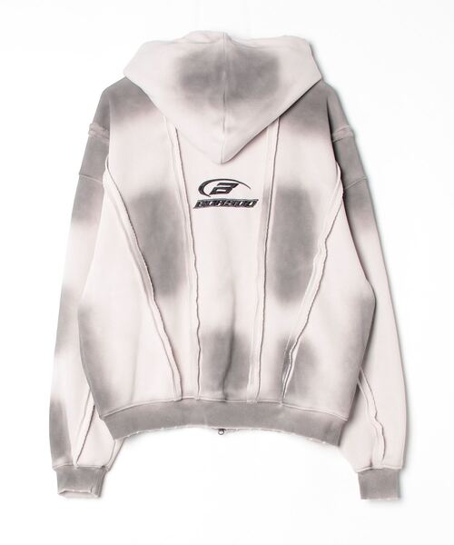 A'gem(エージェム)の「A'GEM/9 × .kom 『A'gem/エージェム』Spray Double Zip-Up Hoodie/スプレーダブルジップアップパーカー(パーカー・レディース・ホワイト/ブラック・FREE)」の9枚目の写真