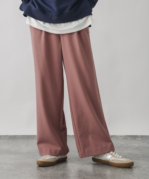 GLOBAL WORK（グローバルワーク）の「多機能あったかストレートパンツ/591300（その他パンツ・レディース・ネイビー/フューシャピンク/サックスブルー/ブラック/グレー系その他・SMALL/MEDIUM/LARGE）」の5枚目の写真