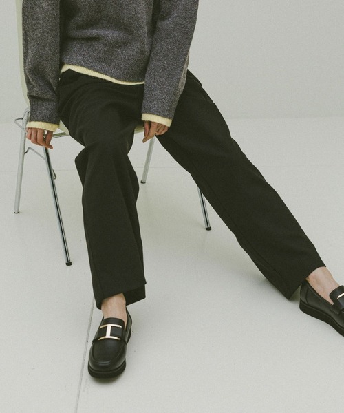 GLOBAL WORK（グローバルワーク）の「多機能あったかストレートパンツ/591300（その他パンツ・レディース・ネイビー/フューシャピンク/サックスブルー/ブラック/グレー系その他・SMALL/MEDIUM/LARGE）」の12枚目の写真