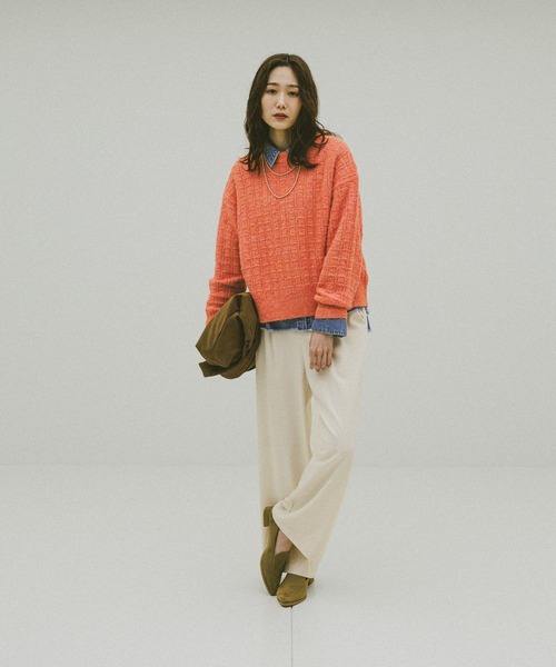 GLOBAL WORK（グローバルワーク）の「多機能あったかストレートパンツ/591300（その他パンツ・レディース・ネイビー/フューシャピンク/サックスブルー/ブラック/グレー系その他・SMALL/MEDIUM/LARGE）」の15枚目の写真