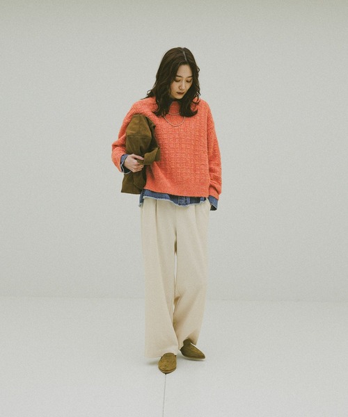 GLOBAL WORK（グローバルワーク）の「多機能あったかストレートパンツ/591300（その他パンツ・レディース・ネイビー/フューシャピンク/サックスブルー/ブラック/グレー系その他・SMALL/MEDIUM/LARGE）」の16枚目の写真