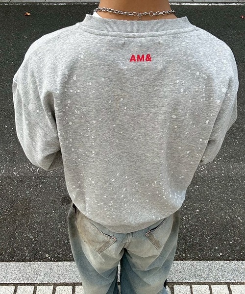 UNDERSTATEMENTs（アンダーステイトメント）の「【ユニセックス】バックロゴヴィンテージペイントスウェット（スウェット・メンズ・グレー/ライトブルー/レッド・LARGE/MEDIUM）」の6枚目の写真