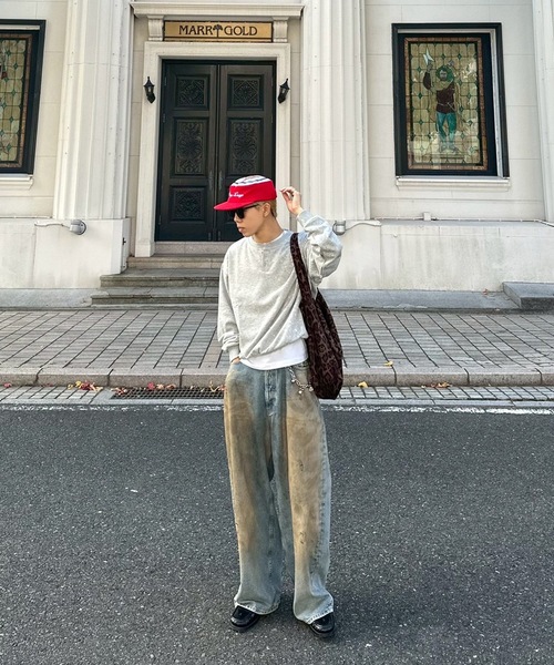 UNDERSTATEMENTs（アンダーステイトメント）の「【ユニセックス】バックロゴヴィンテージペイントスウェット（スウェット・メンズ・グレー/ライトブルー/レッド・LARGE/MEDIUM）」の11枚目の写真