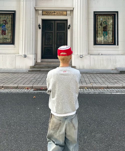 UNDERSTATEMENTs（アンダーステイトメント）の「【ユニセックス】バックロゴヴィンテージペイントスウェット（スウェット・メンズ・グレー/ライトブルー/レッド・LARGE/MEDIUM）」の12枚目の写真