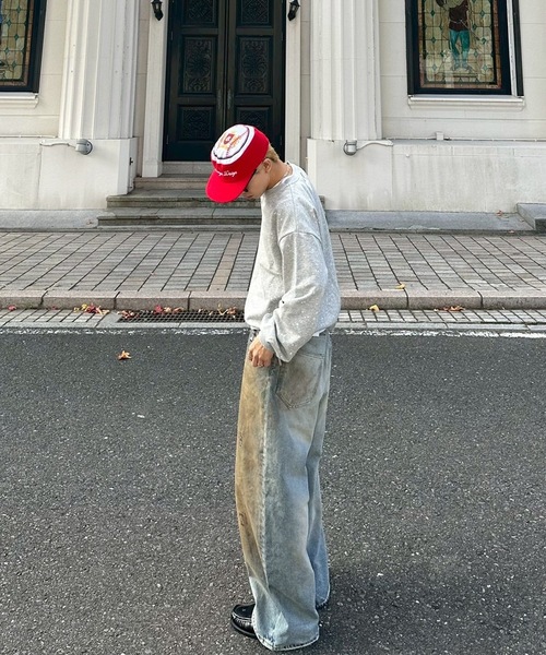 UNDERSTATEMENTs（アンダーステイトメント）の「【ユニセックス】バックロゴヴィンテージペイントスウェット（スウェット・メンズ・グレー/ライトブルー/レッド・LARGE/MEDIUM）」の17枚目の写真