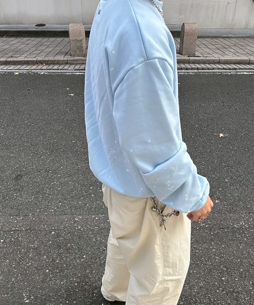 UNDERSTATEMENTs（アンダーステイトメント）の「【ユニセックス】バックロゴヴィンテージペイントスウェット（スウェット・メンズ・グレー/ライトブルー/レッド・LARGE/MEDIUM）」の22枚目の写真