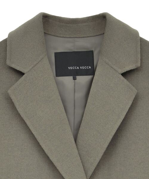 YECCA VECCA(イェッカヴェッカ)の「ウールMIXリバーミドル丈コート(その他アウター・レディース・ダークベージュ/チャコールグレー・FREE)」の21枚目の写真