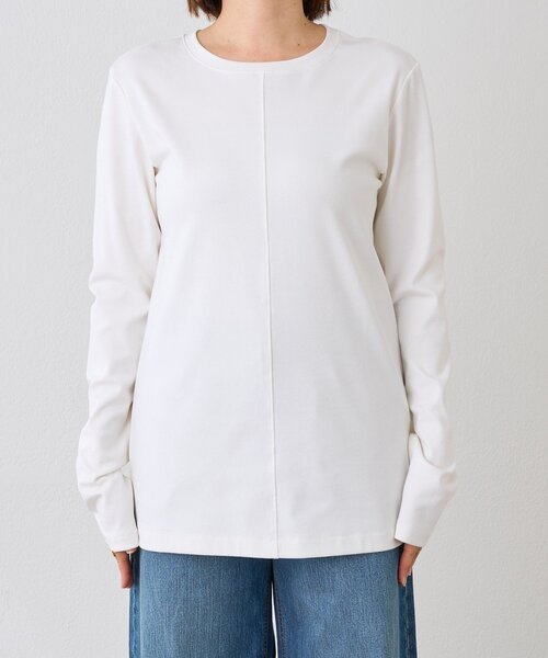 RIVE DROITE（リヴドロワ）の「MYSELFbyRD/PATCHING LONG TEE（Tシャツ/カットソー・レディース・オフホワイト/チャコールグレー・FREE）」の21枚目の写真