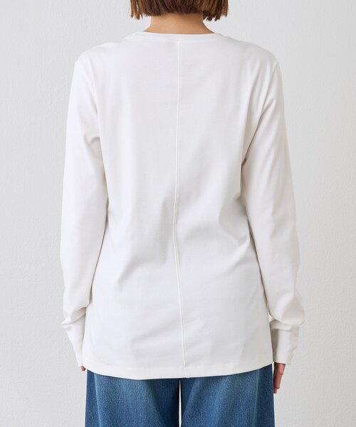 RIVE DROITE（リヴドロワ）の「MYSELFbyRD/PATCHING LONG TEE（Tシャツ/カットソー・レディース・オフホワイト/チャコールグレー・FREE）」の13枚目の写真