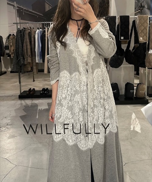 WILLFULLY（ウィルフリー）の「cachecoeur multi lace sweat OP