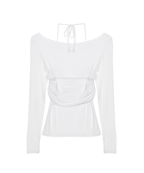 NICK&NICOLE(ニックアンドニコール)の「HALTERNECK LAYERED LONG SLEEVED TEE_IVORY(Tシャツ/カットソー・レディース・その他・FREE)」の5枚目の写真