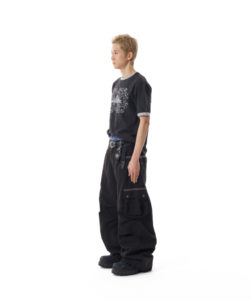 AAKAM(アーカム)の「Stamp Printed Ringer Top (Dark Gray)(Tシャツ/カットソー・レディース・その他・1/2)」の8枚目の写真