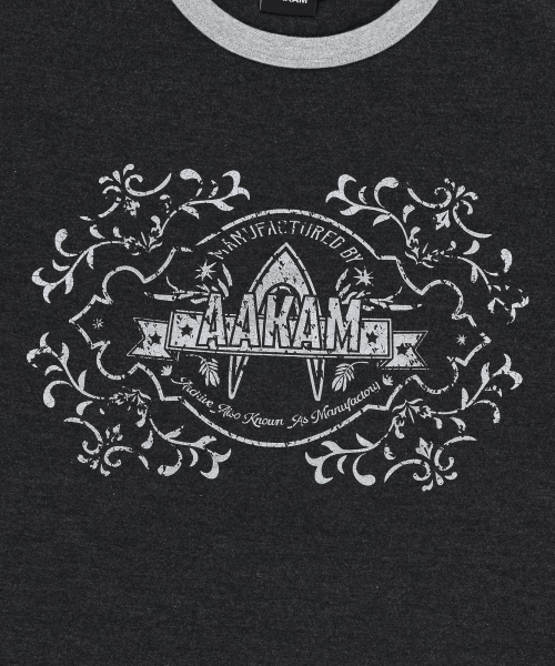 AAKAM(アーカム)の「Stamp Printed Ringer Top (Dark Gray)(Tシャツ/カットソー・レディース・その他・1/2)」の11枚目の写真