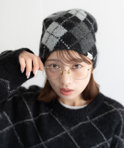 bbO】アーガイルニットキャップ（ニットキャップ/ビーニー）｜bashful