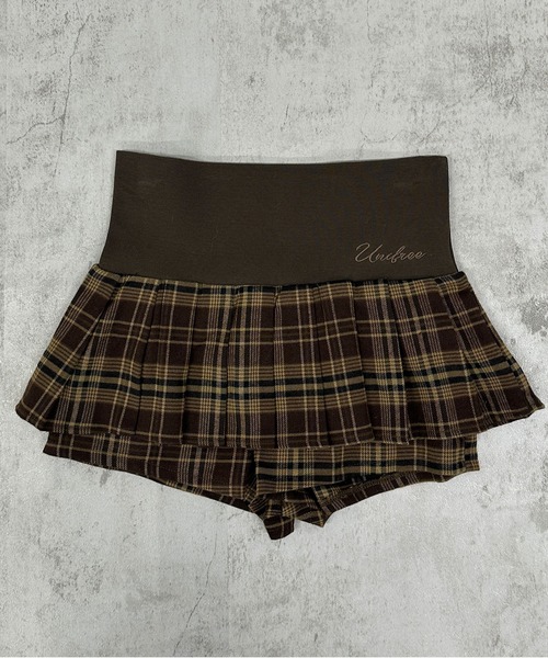 FOLLOWIN(フォロウィン)の「2color/プリーツレイヤードチェックスカパン(スカート・レディース・レッド/ブラウン・LARGE/MEDIUM/SMALL)」の22枚目の写真
