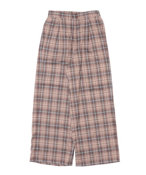 STYLEBLOCK（スタイルブロック）の「先染めオーバーチェックストレートパンツ（その他パンツ・レディース・グレー/ブラウン・M）」の2枚目の写真