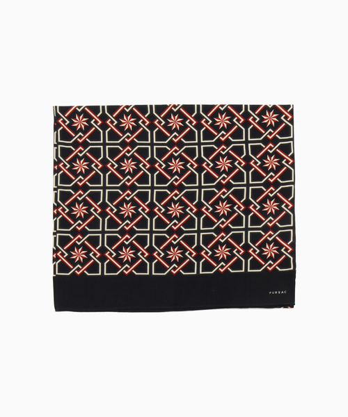 EDIFICE（エディフィス）の「fursac (フルサック) Scarf with tile print（バンダナ/スカーフ・メンズ・ネイビー/グリーン・FREE）」の2枚目の写真