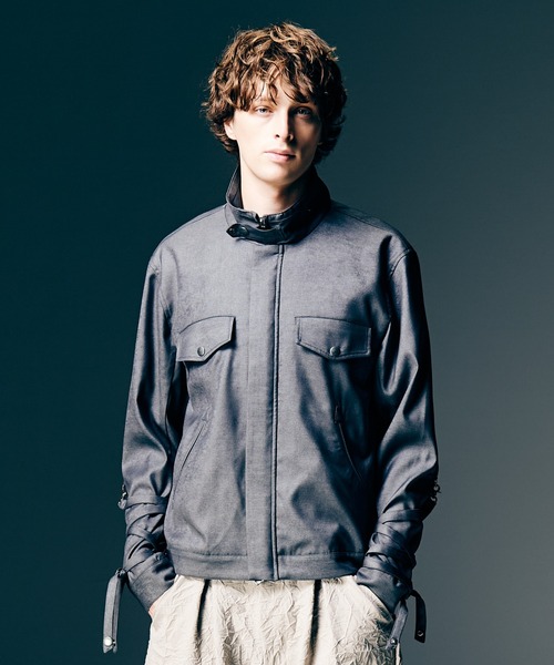 glamb(グラム)の「Blow Bondage Jacket / ブロウボンデージジャケット(その他アウター・メンズ・ブラック/グレー・S/M/L)」の2枚目の写真