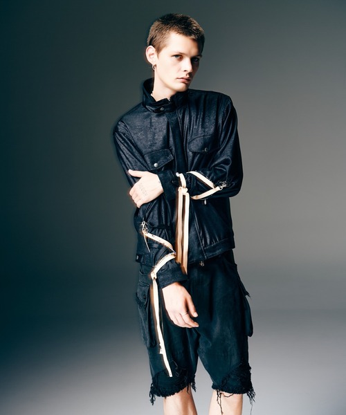 glamb(グラム)の「Blow Bondage Jacket / ブロウボンデージジャケット(その他アウター・メンズ・ブラック/グレー・S/M/L)」の9枚目の写真