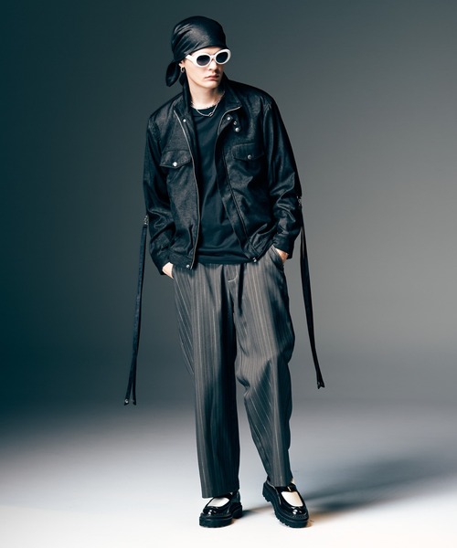 glamb(グラム)の「Blow Bondage Jacket / ブロウボンデージジャケット(その他アウター・メンズ・ブラック/グレー・S/M/L)」の11枚目の写真