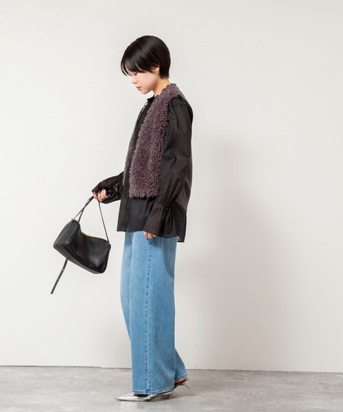 セール】ウォッシャブルシアーコットンフリル襟ブラウス（シャツ