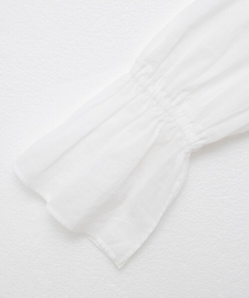 セール】ウォッシャブルシアーコットンフリル襟ブラウス（シャツ