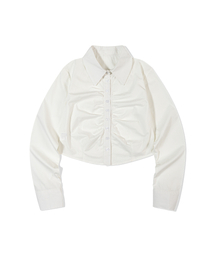 ルチッドウェーブクロップシャツ(WHITE)