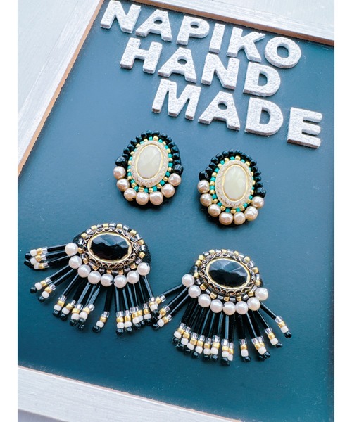 tone（トーン）の「【NAPIKO】パール調♡キラキラ☆ビーズアクセサリー◇マルチ/ピアス(MA)（ピアス（両耳用）・レディース・マルチ・FREE）」の2枚目の写真
