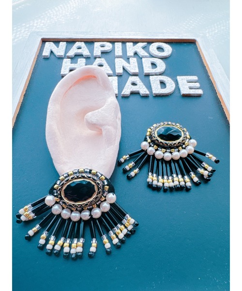 tone（トーン）の「【NAPIKO】パール調♡キラキラ☆ビーズアクセサリー◇マルチ/ピアス(MA)（ピアス（両耳用）・レディース・マルチ・FREE）」の3枚目の写真
