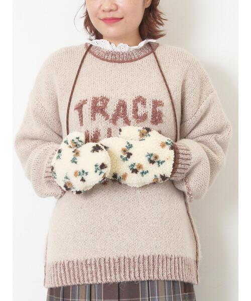 Samansa Mos2(サマンサ モスモス)の「ボア花柄ミトン(手袋・レディース・キャメル/オフホワイト・F)」の5枚目の写真