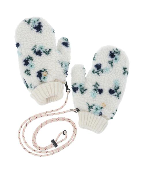 Samansa Mos2(サマンサ モスモス)の「ボア花柄ミトン(手袋・レディース・キャメル/オフホワイト・F)」の13枚目の写真