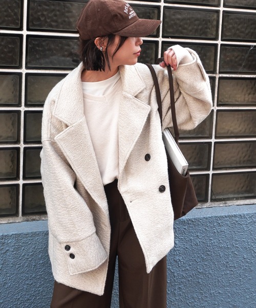 セール】カールシャギーダブルコート（チェスターコート）｜gossara