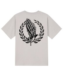 KTC0194 スカルハンド 半袖Tシャツ ベージュ