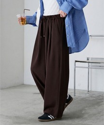 BONLECILL（ボンルシール）の「【マシンウォッシャブル ストレッチ イージーケア 防シワ】キレイージードレープスラックスパンツ（スラックス）」