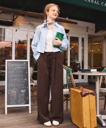BONLECILL（ボンルシール）の「【マシンウォッシャブル/ストレッチ/イージーケア/防シワ】綺麗easyドレープスラックスパンツ（スラックス）」