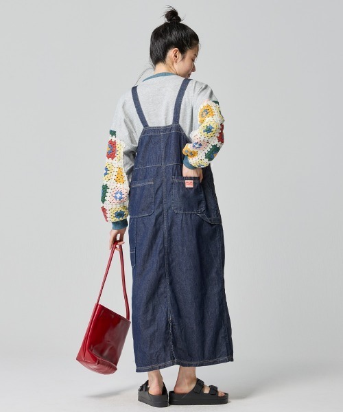 KRIFF MAYER Lady's Collection(クリフメイヤーレディースコレクション)の「【綿100%】ベイカーペインタージャンスカ(その他パンツ・レディース・ライトブルー/ストライプ/ネイビー/ダークブルー・LARGE/MEDIUM)」の10枚目の写真