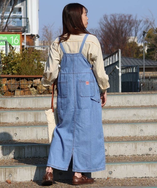 KRIFF MAYER Lady's Collection(クリフメイヤーレディースコレクション)の「【綿100%】ベイカーペインタージャンスカ(その他パンツ・レディース・ライトブルー/ストライプ/ネイビー/ダークブルー・LARGE/MEDIUM)」の13枚目の写真