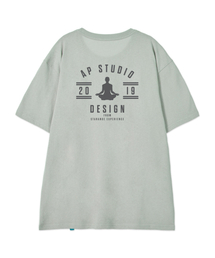 [パドマ]コットンルーズフィット半袖Tシャツ_ダスティミント