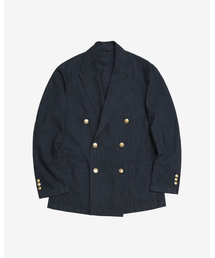 sortie（ソルティ）の「6B Linen Washed Double Jacket (Navy)（テーラードジャケット）」