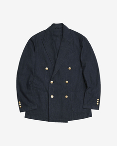 ブランド古着】ノーカラー デニムカバーオール（カバーオール