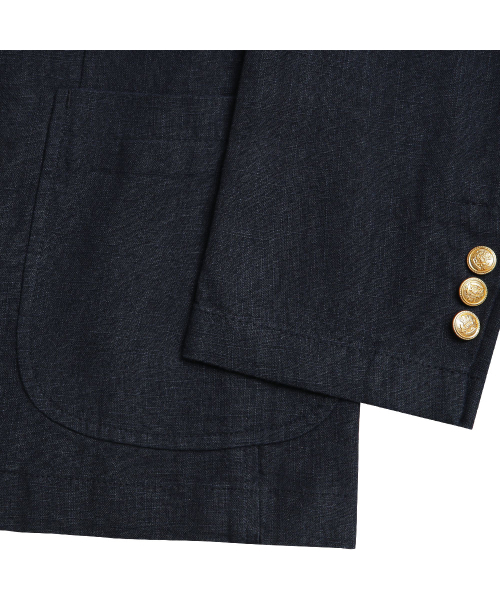 sortie(ソルティ)の「6B Linen Washed Double Jacket (Navy)(テーラードジャケット・メンズ・その他・MEDIUM/LARGE/X-LARGE)」の8枚目の写真