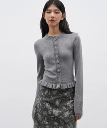 EIGHTHMONTH（エイスマンス）の「フリルヘムリブカーディガン EM25a133【EIGHTHMONTH】（カーディガン/ボレロ）」