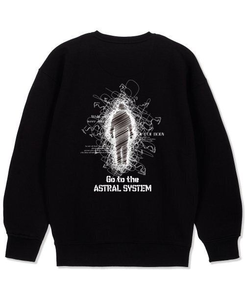 ASTRAL PROJECTION(アストラルプロジェクション)の「アストラルシステム オーバーサイズ スウェットシャツ_ブラック(スウェット・メンズ・その他・LARGE/MEDIUM/X-LARGE/XX-LARGE)」の1枚目の写真