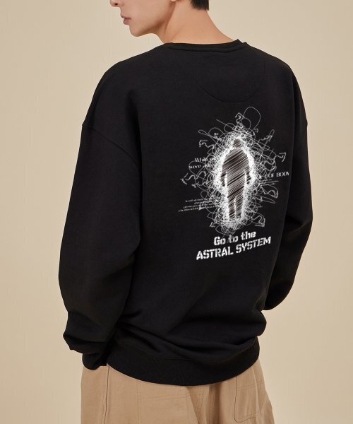 ASTRAL PROJECTION(アストラルプロジェクション)の「アストラルシステム オーバーサイズ スウェットシャツ_ブラック(スウェット・メンズ・その他・LARGE/MEDIUM/X-LARGE/XX-LARGE)」の6枚目の写真