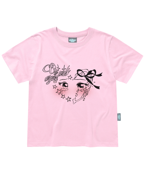 Video Jockey(ビデオジョッキー)の「少女の涙Tシャツ【ライトピンク】(Tシャツ/カットソー・レディース・ライトピンク・FREE)」の1枚目の写真