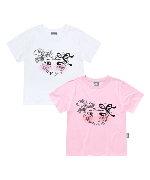 Video Jockey(ビデオジョッキー)の「少女の涙Tシャツ【ライトピンク】(Tシャツ/カットソー・レディース・ライトピンク・FREE)」の2枚目の写真