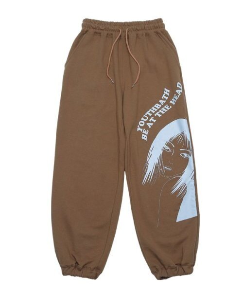YB GRAPHIC JOGGERPANTS_CAMEL